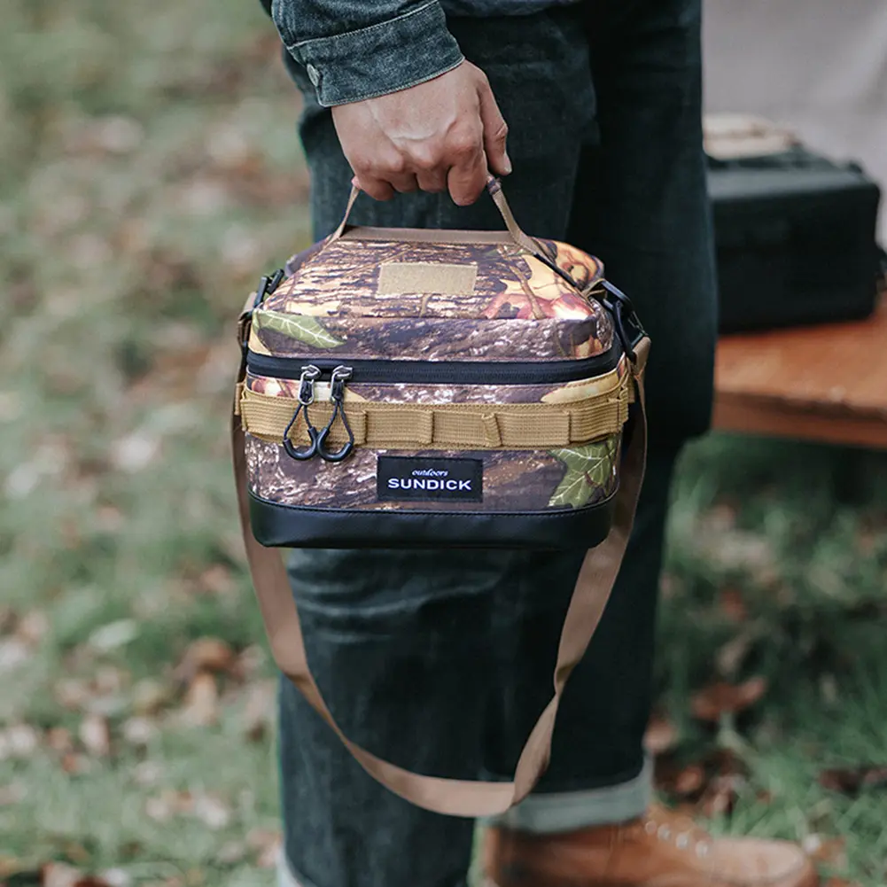 Large Picnic Ice Bag 900D Cloth Camping Travel Organizer Waterproof Thermal Lunch Box for Camping BBQ Family Outdoor Activities