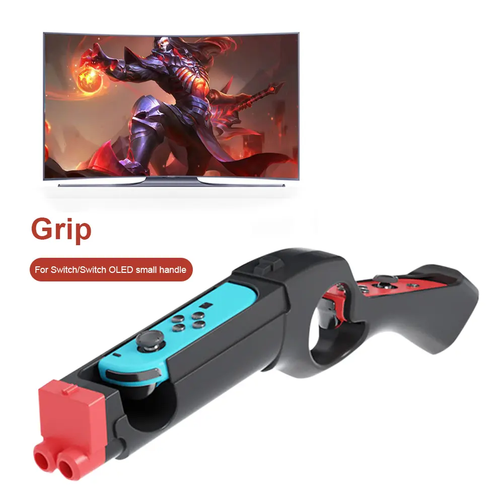 Gun Grips Handle Joystick Holder Easy Install Controller Handle Gamepad Bracket Portable Gaming Accessories for Switch OLED