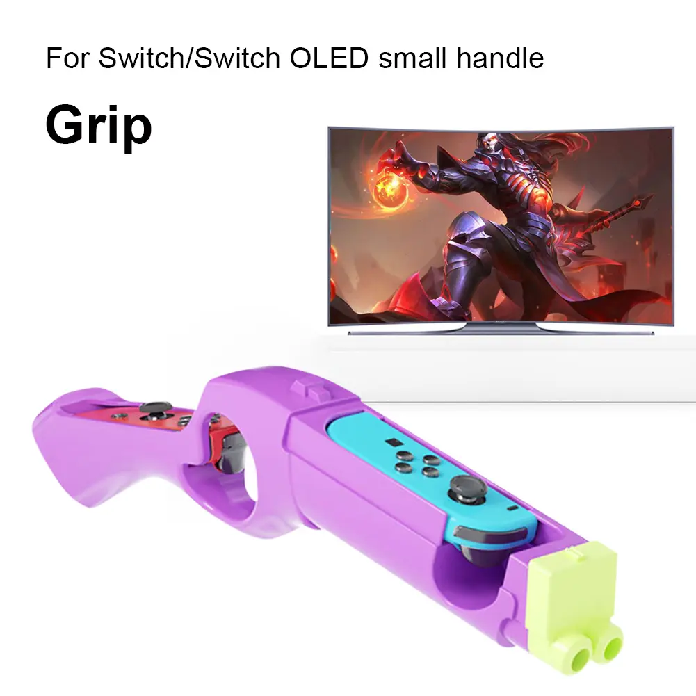 Gun Grips Handle Joystick Holder Easy Install Controller Handle Gamepad Bracket Portable Gaming Accessories for Switch OLED