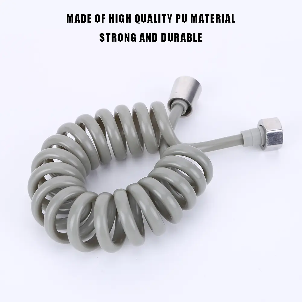 2/3/4 Meters Spring Shower Hose Flexible Connect Pipe Plastic Soft Hose Tube Anti-wrap for Bathroom Water Toilet Bidet Sprayer