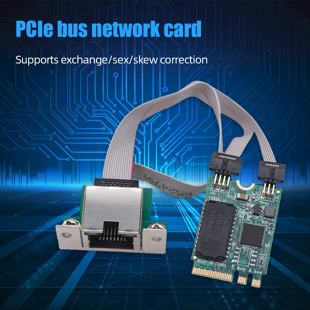 M.2 Gigabit Ethernet Network Card RTL8125BG Chip M2 RJ45 Network Adapter Mini PCIE PCIE Bus Network Card