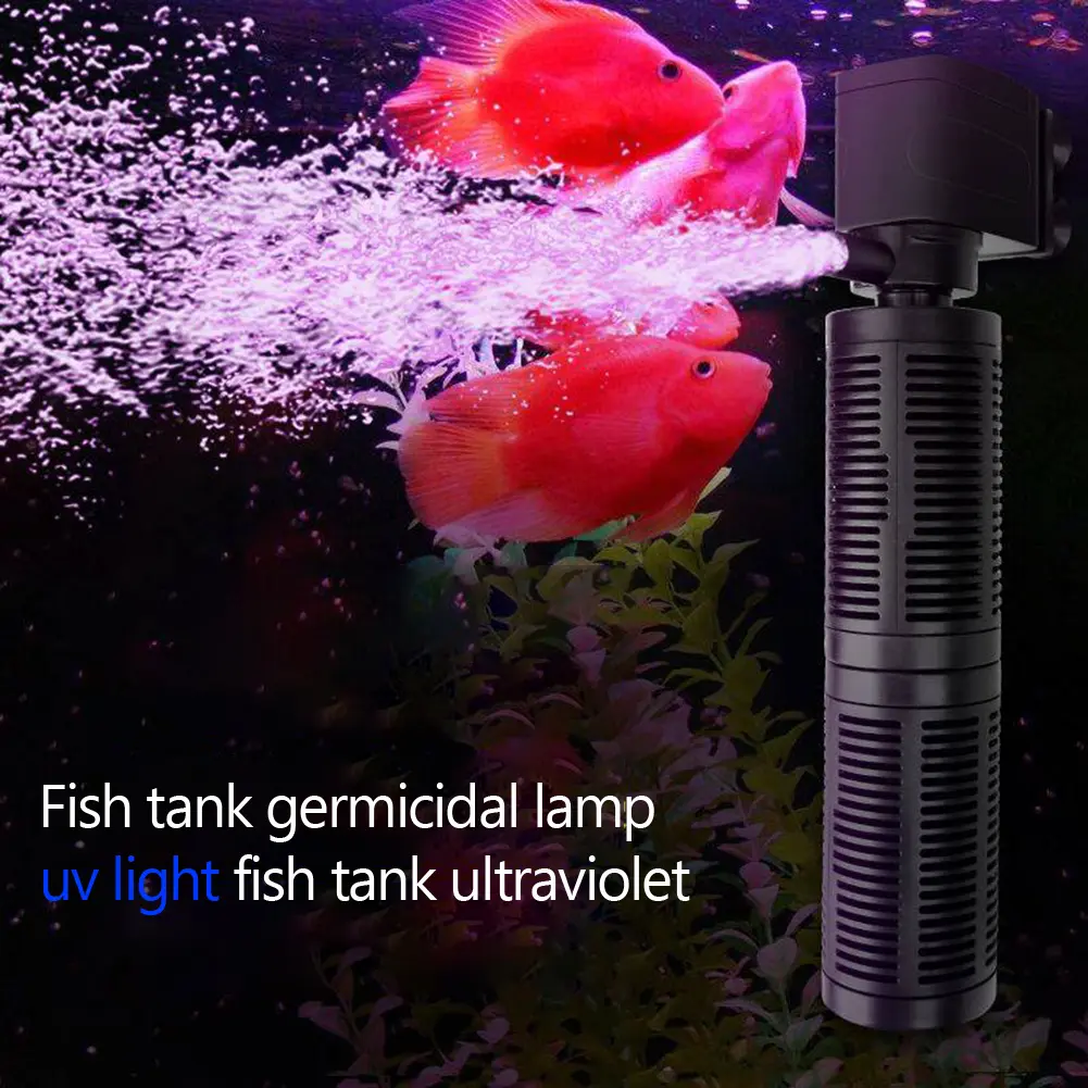 3 in 1 Mini Aquarium Filter Waterproof Aquarium Water Purifier Aquarium Air Pump Submersible Water Purifier Aquarium Accessories