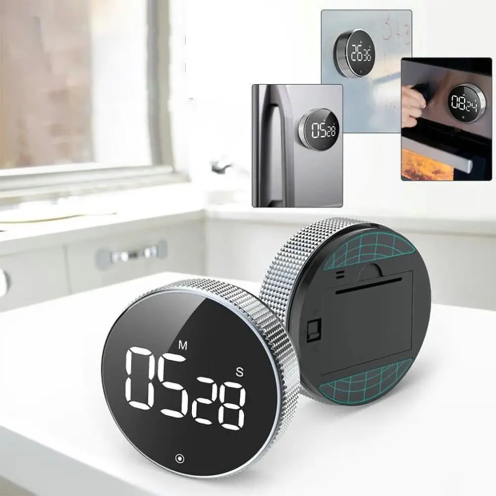 1-3PCS LED Digital Magnetic Timer Car Decoration Study Stopwatch Alarm for Classroom Cooking Baking Teaching Car
