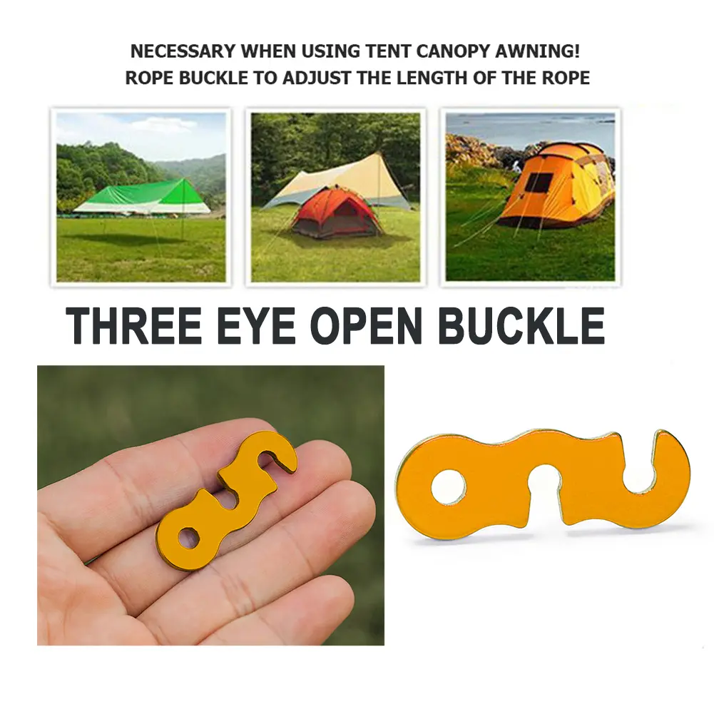 10/20pcs Tent Wind Rope Buckle Antislip Camping Hiking Tightening Hook Wind Rope Buckles Tensioners Fastener Kit