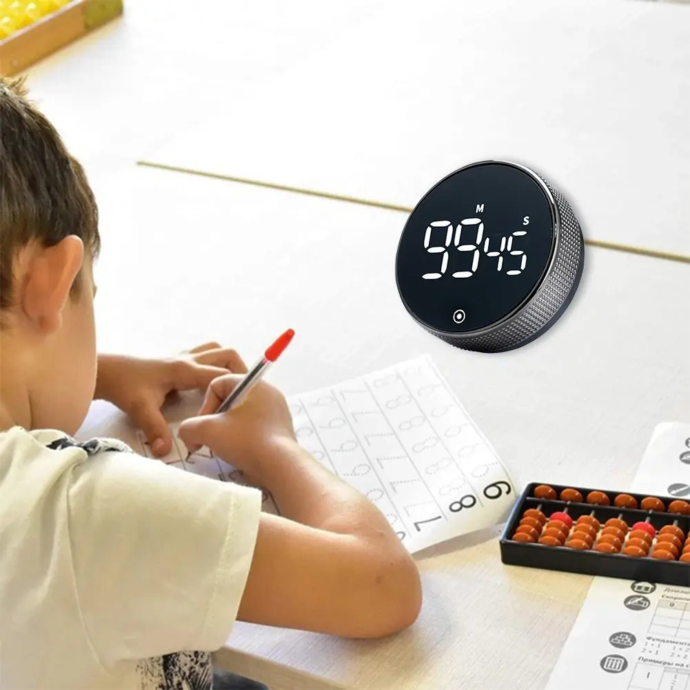 1-3PCS LED Digital Magnetic Timer Car Decoration Study Stopwatch Alarm for Classroom Cooking Baking Teaching Car
