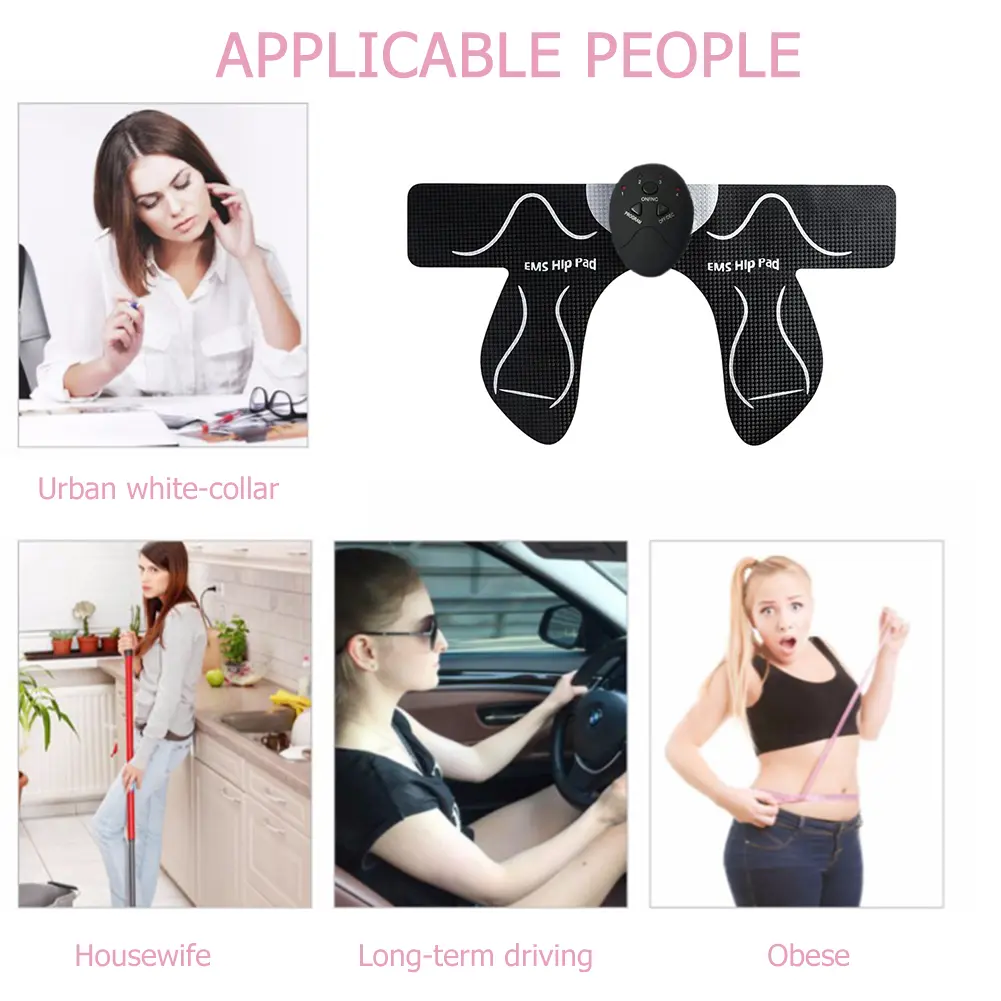 EMS Hip Trainer Multi-functional Practical  Electric Vibration Muscle Stimulator Buttocks Butt Toner Paste