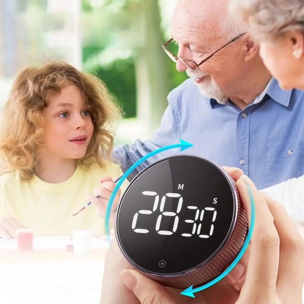 1-3PCS LED Digital Magnetic Timer Car Decoration Study Stopwatch Alarm for Classroom Cooking Baking Teaching Car