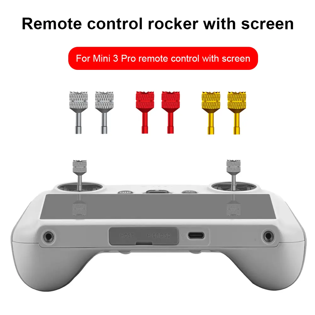 Aluminum Alloy Joystick Rocker Wear Resistant Remote Controller Thumb Rocker Lightweight Drone Accessories for DJI Mini 3 Pro