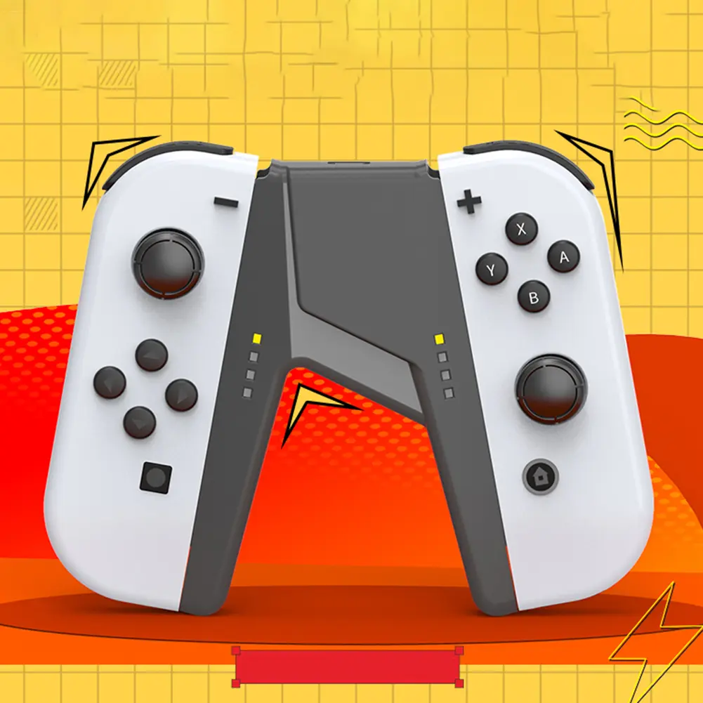 Mini Charging Dock Grip V-Shaped Charger Controller Handle Accessories Left & Right for Nintendo Switch/Switch OLED Joy-con