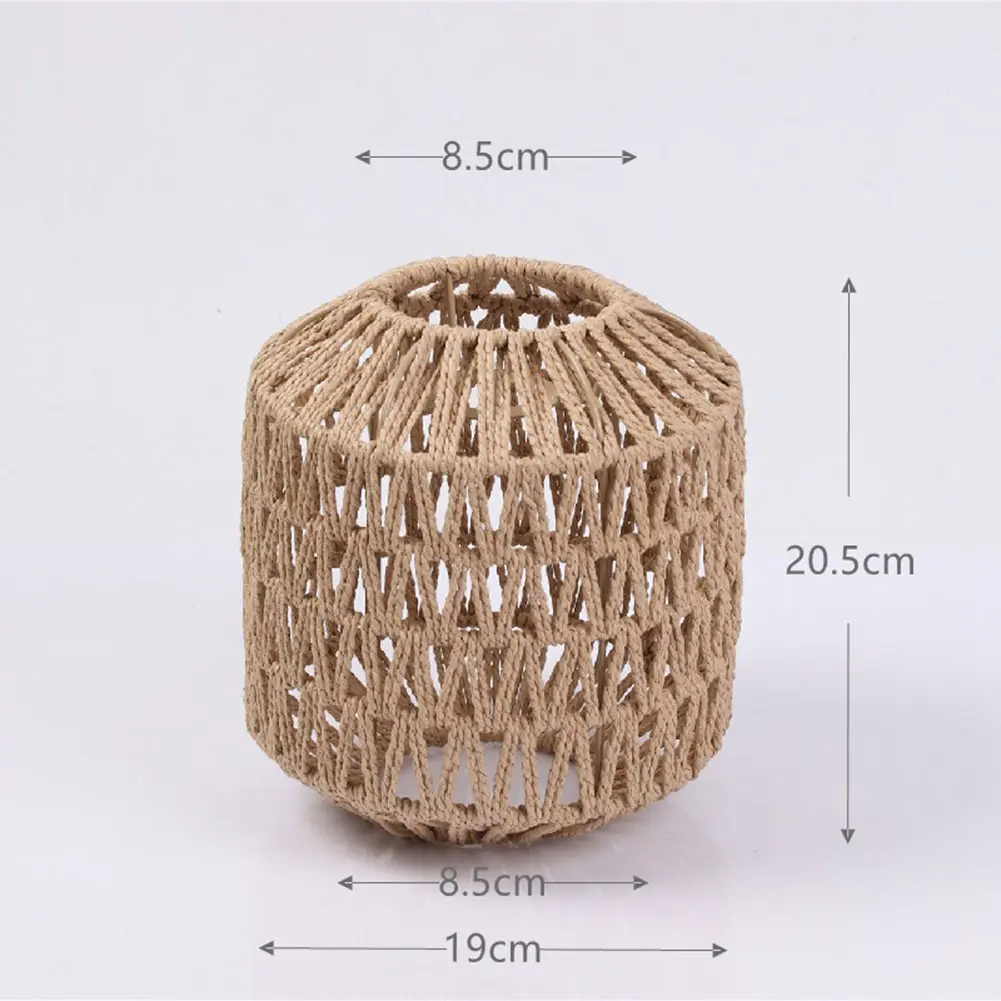 1/2Pcs Simulated Rattan Hanging Lampshade Rustic Ceiling Light Cover Handmade Woven Lamp Shade for Living Room Bedroom Hotel