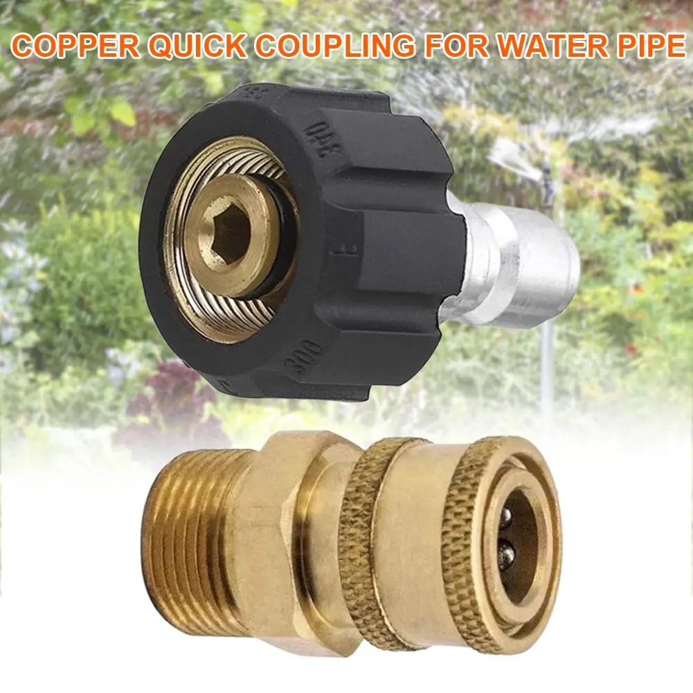 High Pressure Quick Connector Brass Water Gun Joints 1/4 Inch Garden Irrigation Connector 3/8 Inch Quick Coupling for Water Pipe