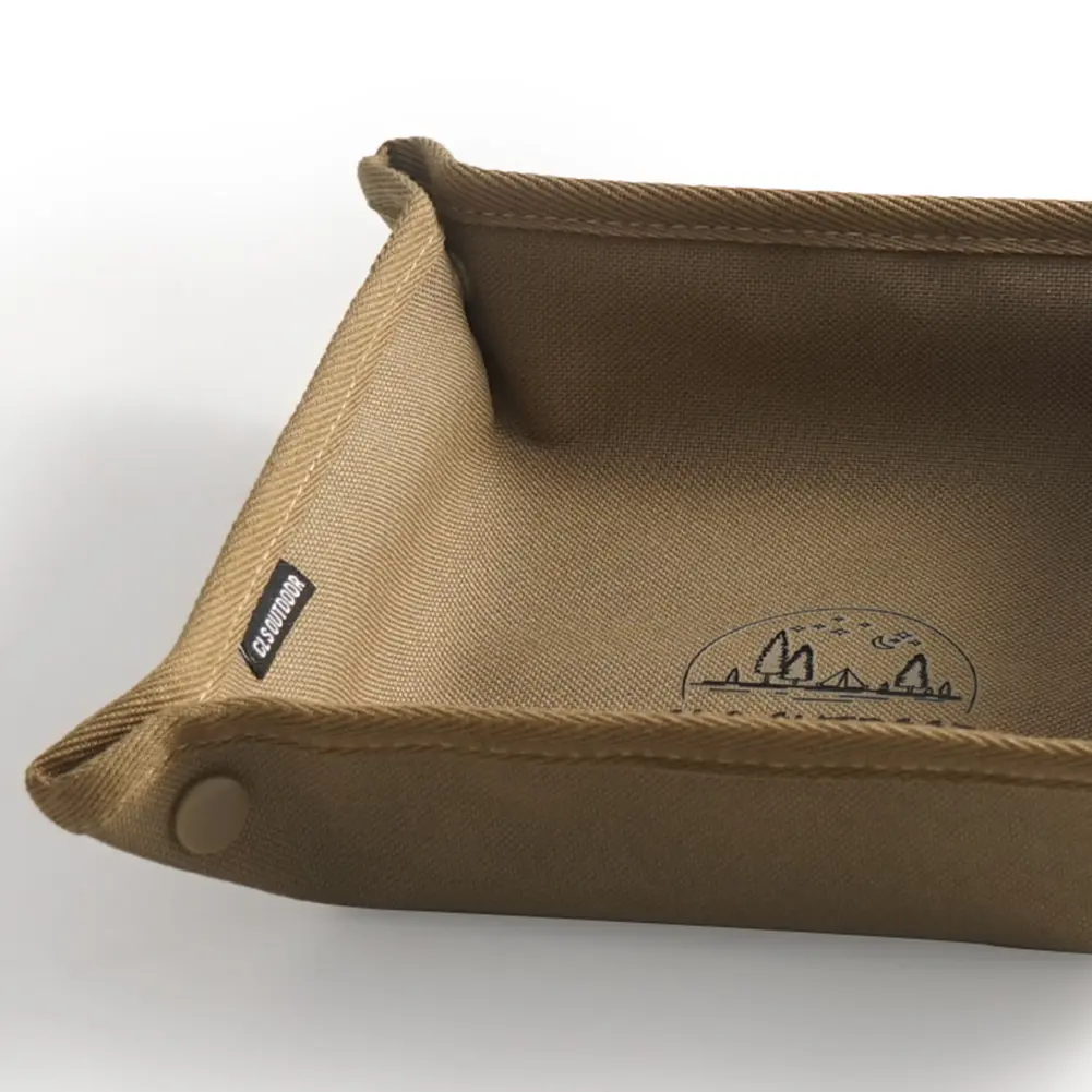 Daily Necessities Storage Box Oxford Cloth Folding Sundries Storage Box Portable Camping Serving Tray for Outdoor Hiking Travel