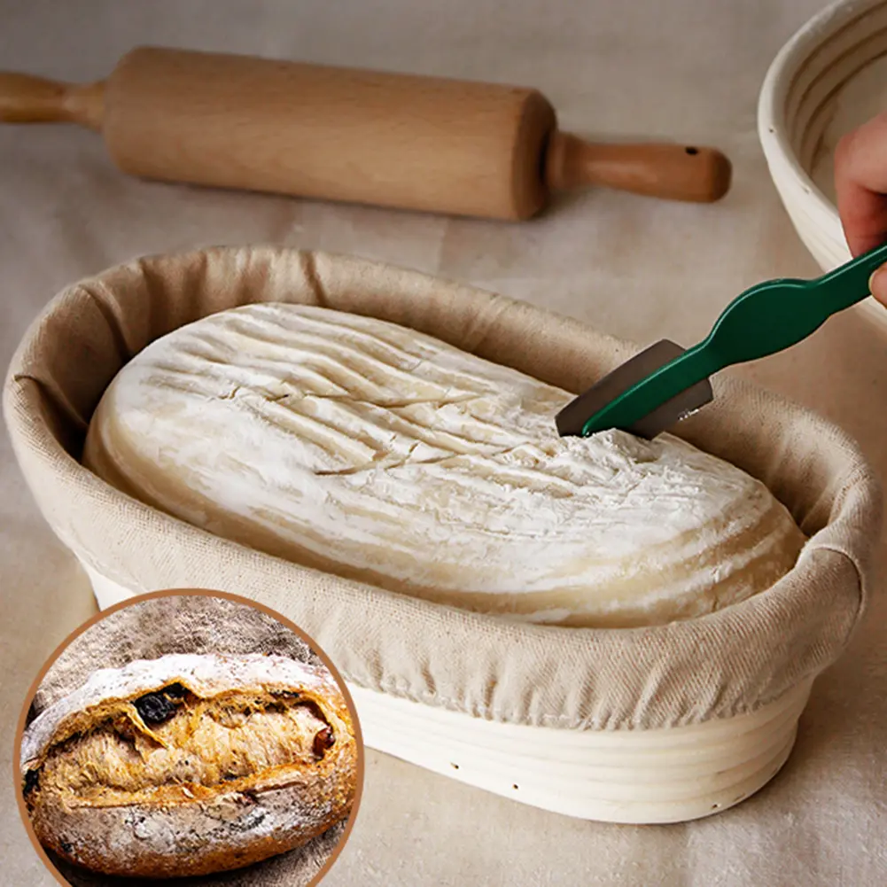 Oval Banneton Brotform Baking Supplies Rattan Bread Fermentation Baskets Bowl Woven Dough Bread Proofing Baskets Kitchen Gadgets