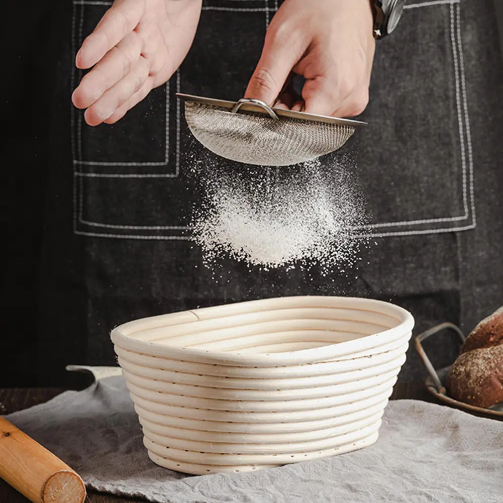 Oval Banneton Brotform Baking Supplies Rattan Bread Fermentation Baskets Bowl Woven Dough Bread Proofing Baskets Kitchen Gadgets
