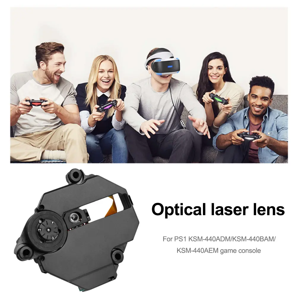 Plastic Optical  Lens Replacement Component ABS Game Console Lasers Lens Anti Fall for PS1 KSM-440AEM/KSM-440BAM/KSM-440ADM