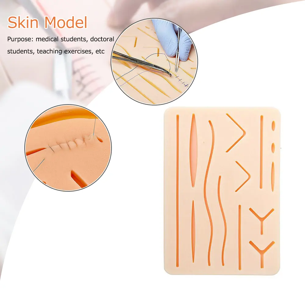 Suture Practice Fake Skin Module Reusable Lifelike Suture Practice Skin Mat Medical Suture Teaching Gadgets Accessories