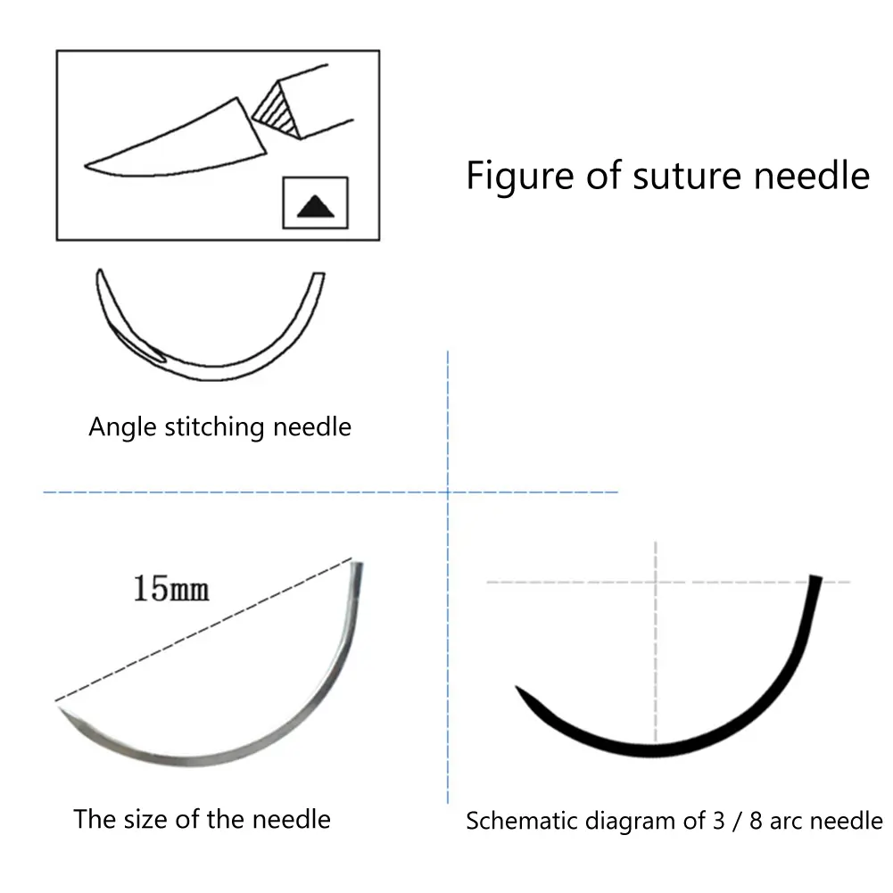 6/12Pcs Set 75CM  Needle Nylon Monofilament Thread Teaching Demonstration Suture Practice Tool for