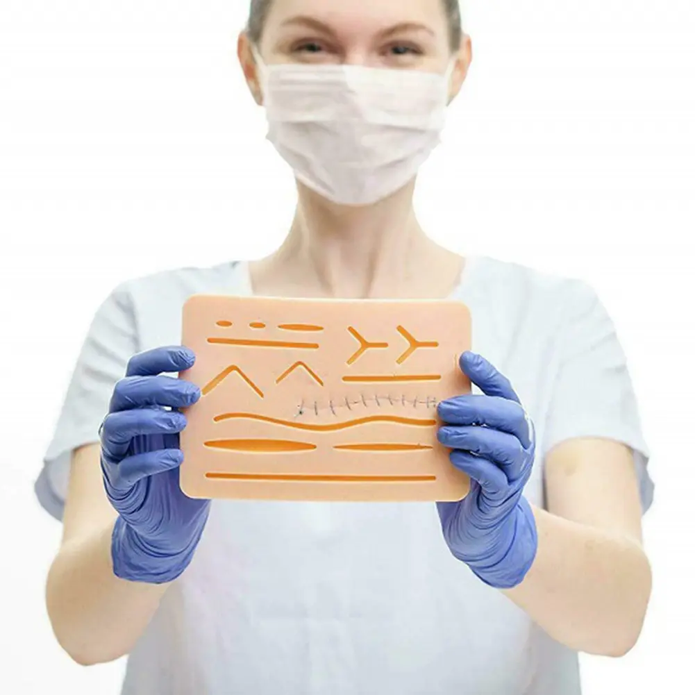 Suture Practice Fake Skin Module Reusable Lifelike Suture Practice Skin Mat Medical Suture Teaching Gadgets Accessories
