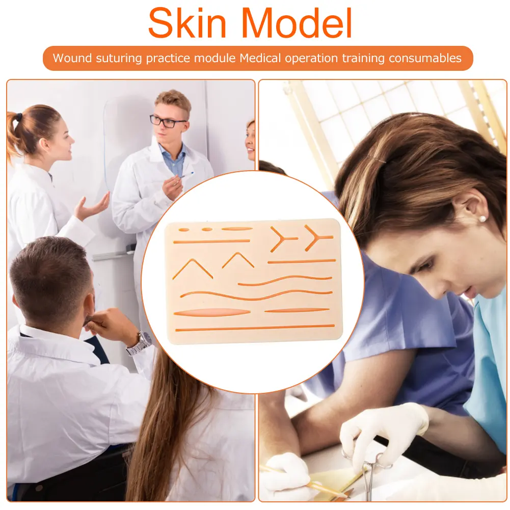 Suture Practice Fake Skin Module Reusable Lifelike Suture Practice Skin Mat Medical Suture Teaching Gadgets Accessories