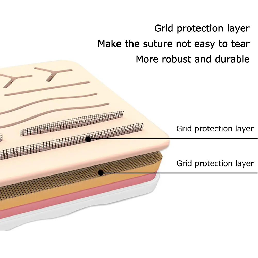 Suture Practice Fake Skin Module Reusable Lifelike Suture Practice Skin Mat Medical Suture Teaching Gadgets Accessories