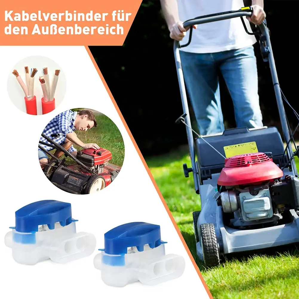 30-10PCS Waterproof Robotic Lawn Mower Connectors Electric Cable Connectors For Garden Auto Lawn Mower 3 Pore Terminal Blocks