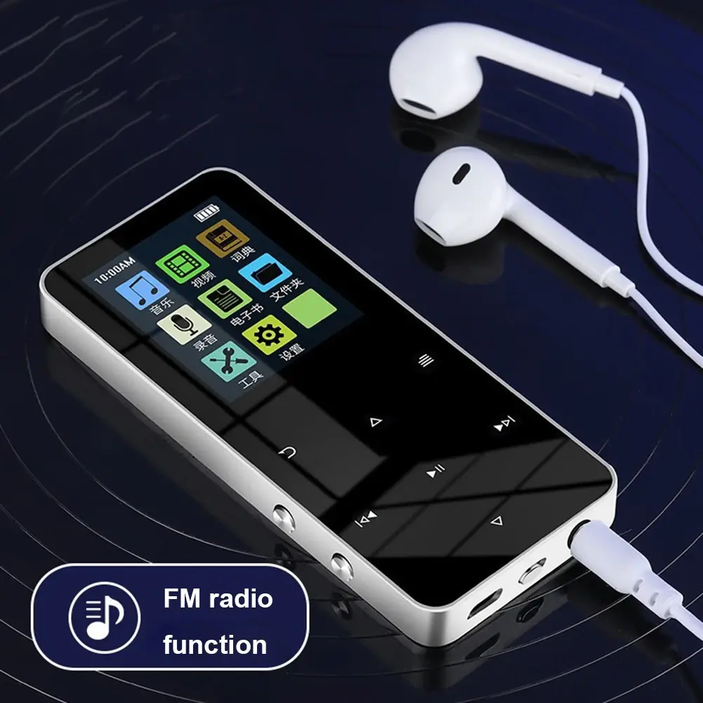 80GB Music MP3 Player with Speaker Bluetooth-Compatible 5.0 Digital Audio Player 300mAh Battery with E-Book Alarm Clock FM Radio
