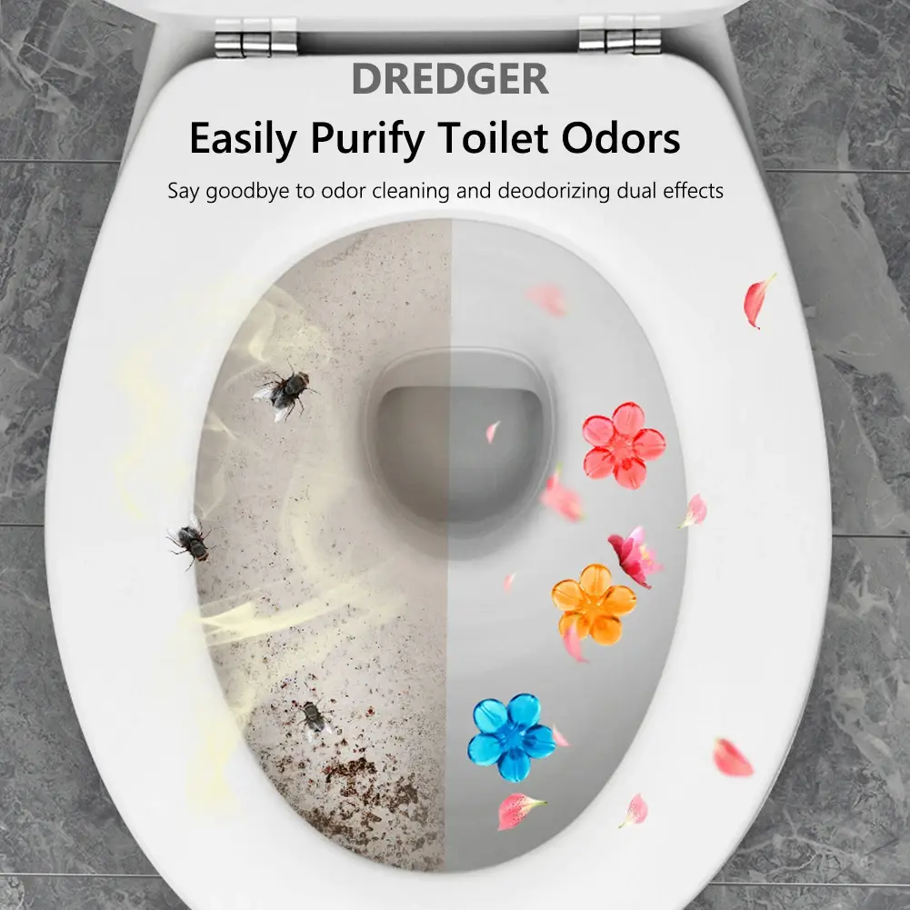 Toilet Cleaner Gel Remove Odors Leave Flower Aromatic Toilet Gel No Traces Comfortable Smell for Household Cleaning Products