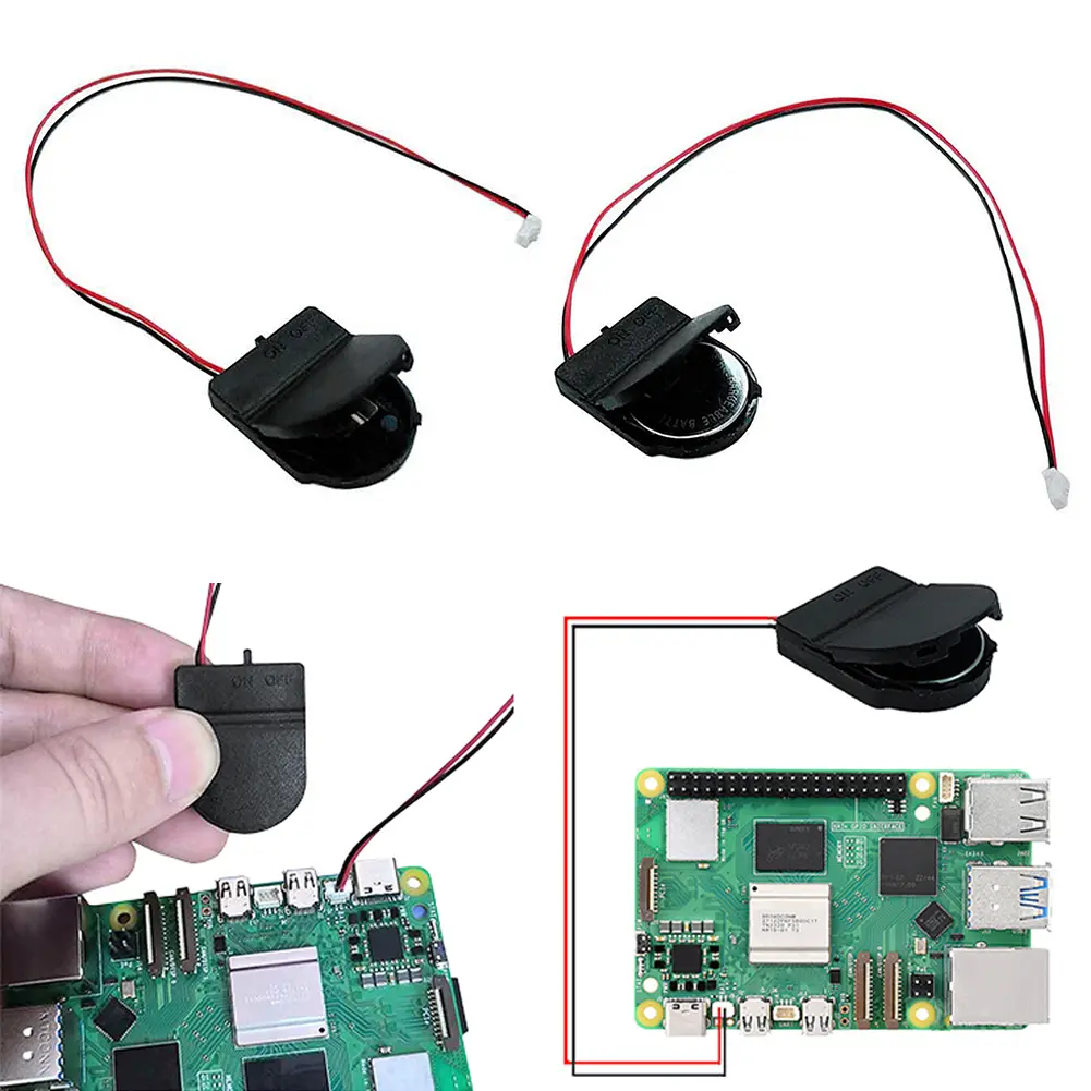 1-5PCS For Raspberry Pi 5 RTC Battery Box Battery Case with Battery/without Battery Battery Holder for RPI 5 Pi5