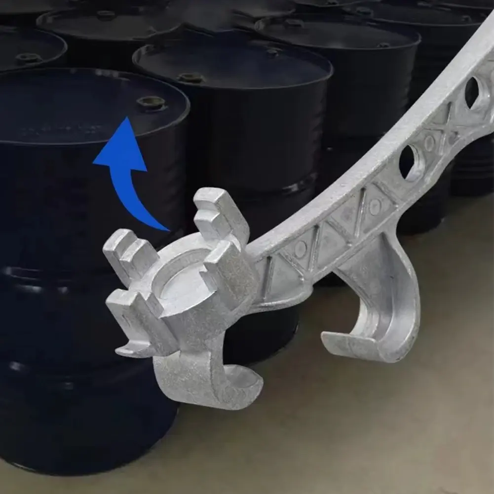Metal Can Opener Lid Tool Silver Buckets Lid Wrench Aluminum Alloy Oil Drum Driver Lid Can Opener Home Hand Opener Removal Tool