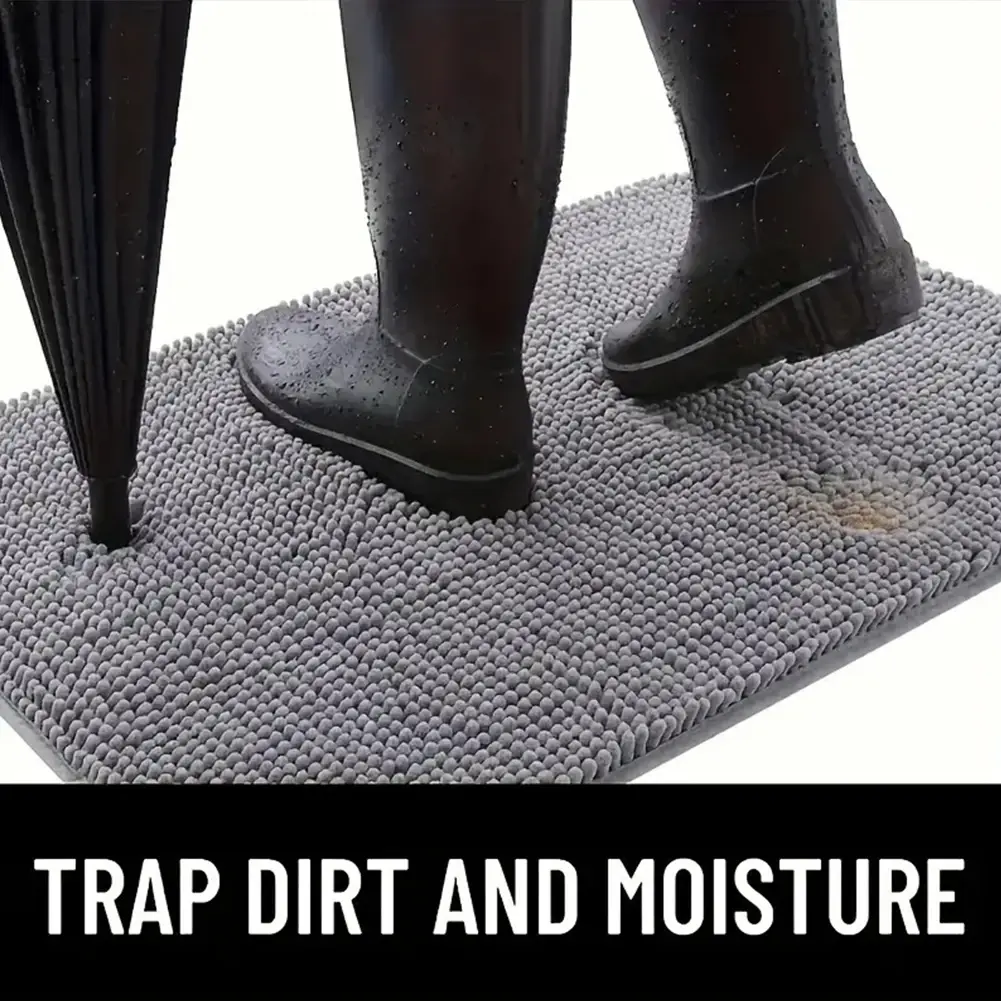 Dog Door Mat for Muddy Paws Absorbs Moisture and Dirt Mud Mat for Dogs Washable Entry Indoor Door Mat Quick Dry Pet Rug Chenille
