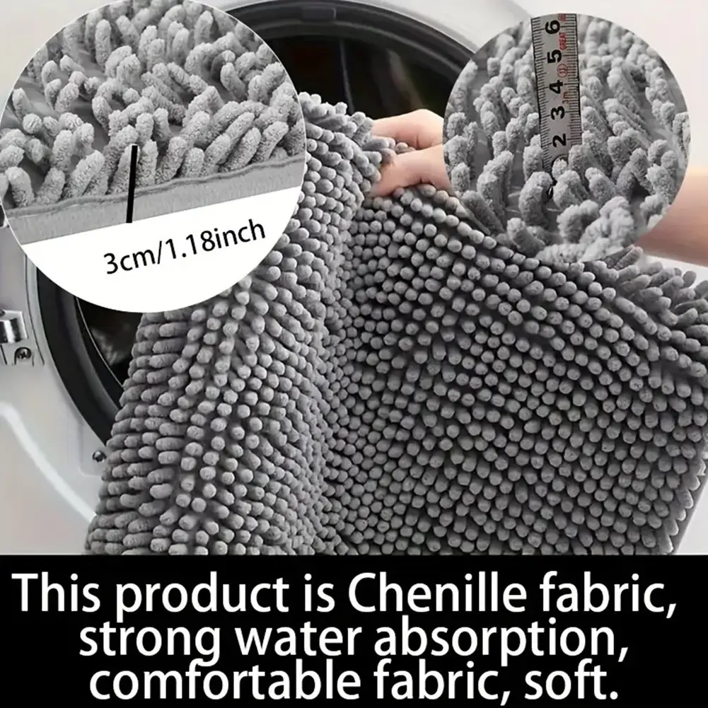 Dog Door Mat for Muddy Paws Absorbs Moisture and Dirt Mud Mat for Dogs Washable Entry Indoor Door Mat Quick Dry Pet Rug Chenille
