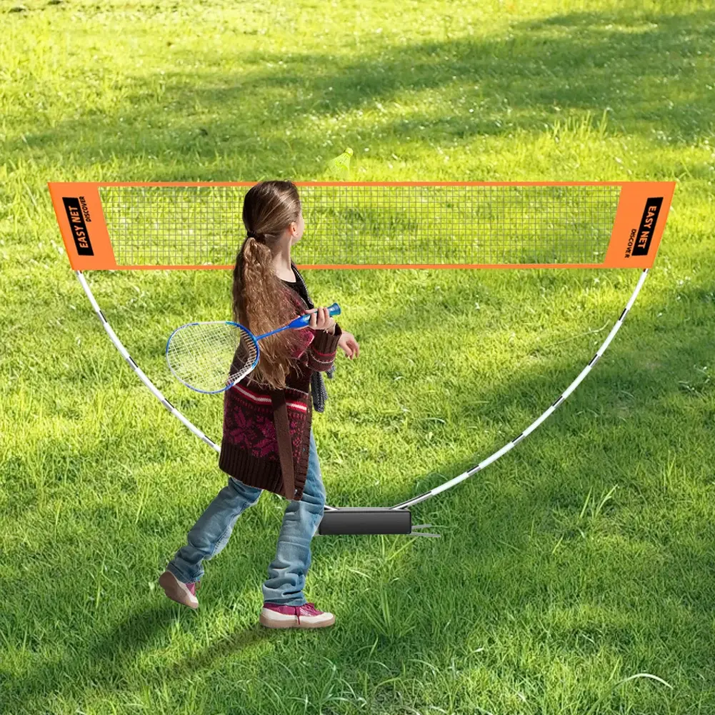 Professional Badminton Net Height Adjustable Indoor Outdoor Badminton Volleyball Tennis Training Net with Carry Bag Easy Setup