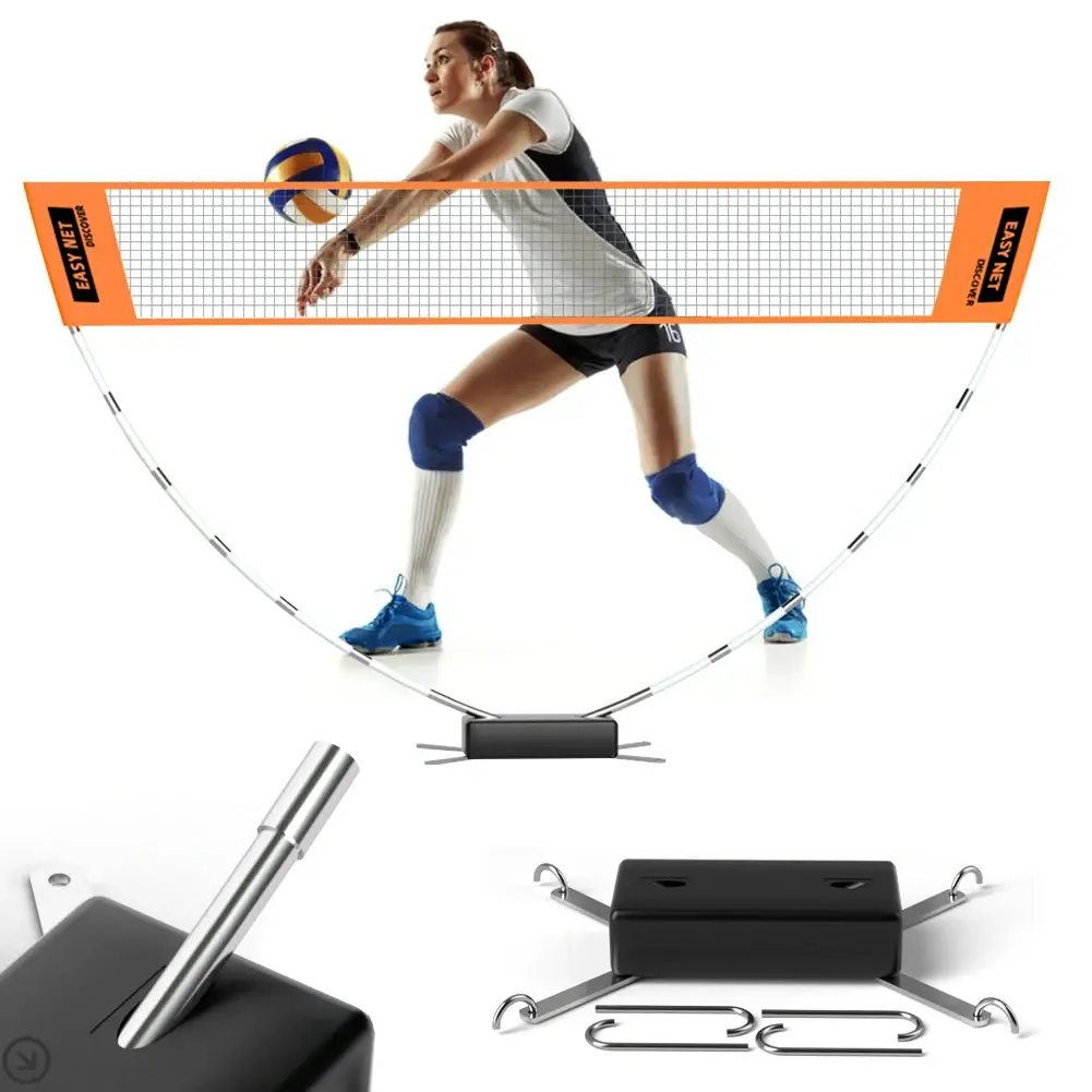 Professional Badminton Net Height Adjustable Indoor Outdoor Badminton Volleyball Tennis Training Net with Carry Bag Easy Setup