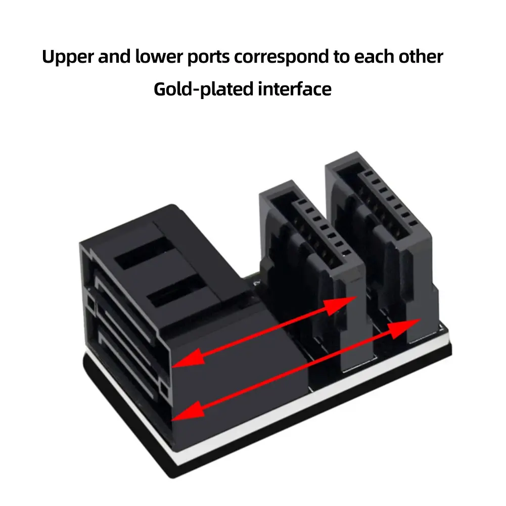 SATA 7Pin Angled Adapter Plug and Play 90/180 Degree SATA Adapter 2 SATA 7Pin Male To Female Converter for Motherboard Desktop