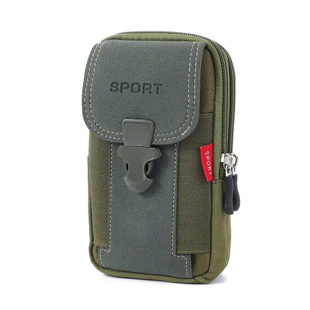 Running Pouch Travel Camping Bags Outdoor Men Canvas Waist Bag Pocket Sport Phone Purse Travel Zip Belt Bum Pouch