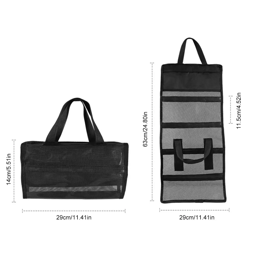 Portable Fishing Lure Bags Dirt Resistant Mesh Folding Bait Lure Hook Handbag Wear-resistant Large Capacity Outdoor Fishing Tool