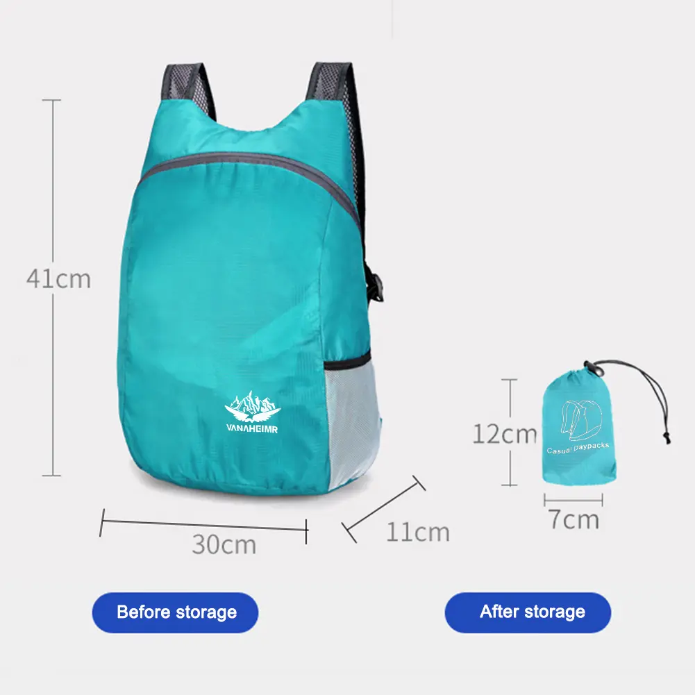 Nylon Sports Daypacks Breathable Foldable Ultralight Backpacks Waterproof Lightweight for Men Women for Climbing Trekking