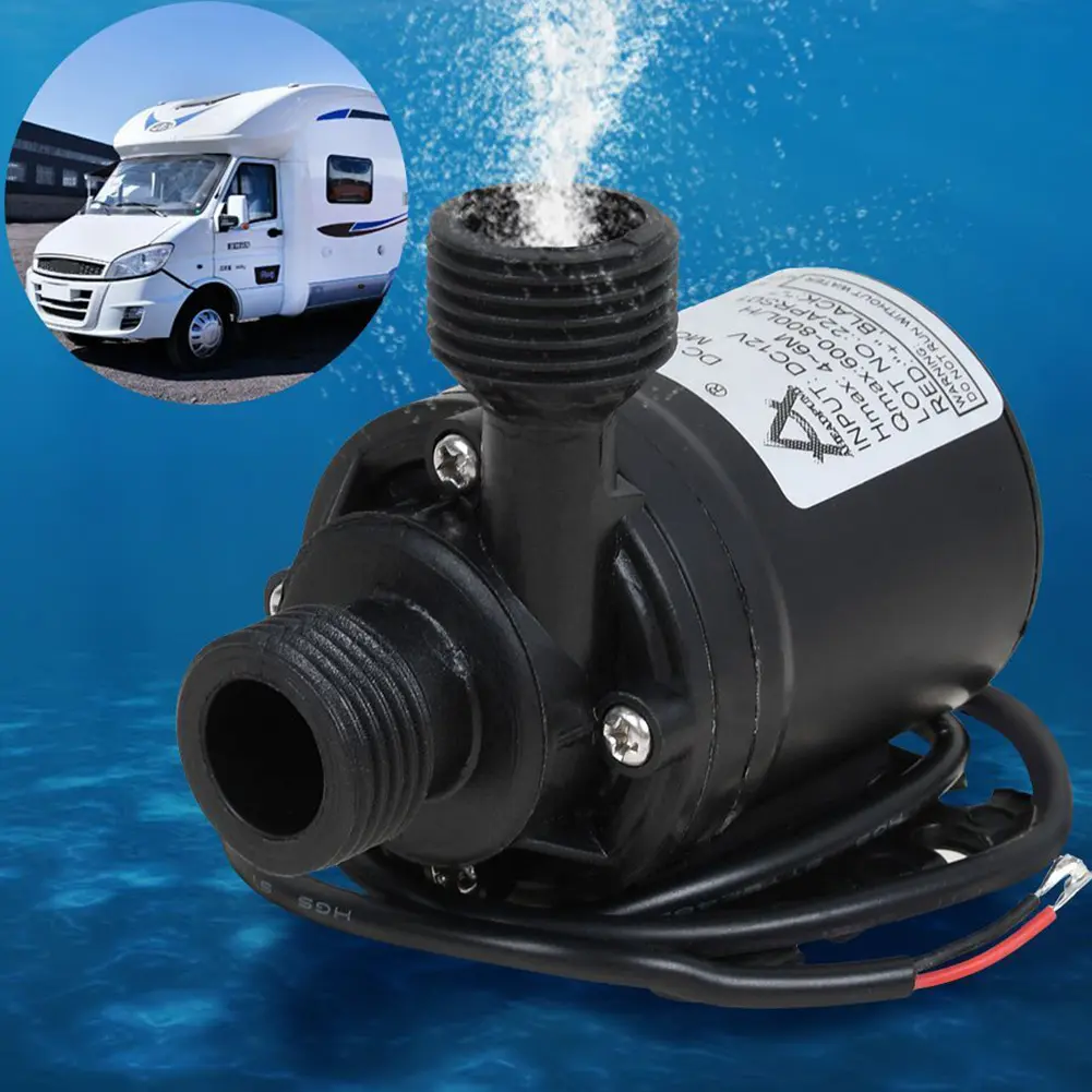 DC 12V Submersible Pump 18W High Pressure Water Pump Garden High Pressure Pump 800L/H IP68 Waterproof High Performance Lift 5M