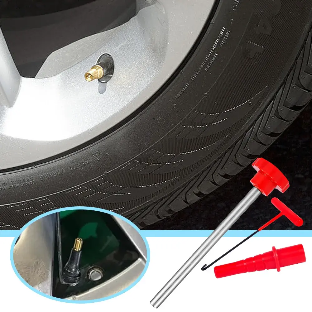 Quick Change Tire Valve Tool Kit Tire Valve Stem Core Quickly Replacement Tool Kit for Replacing Leaking Valves in Cars ATVs