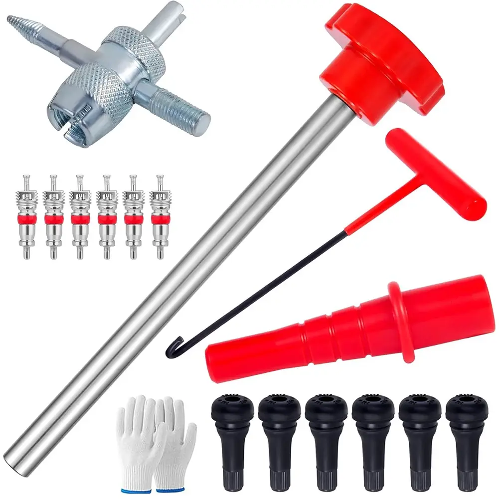 Quick Change Tire Valve Tool Kit Tire Valve Stem Core Quickly Replacement Tool Kit for Replacing Leaking Valves in Cars ATVs