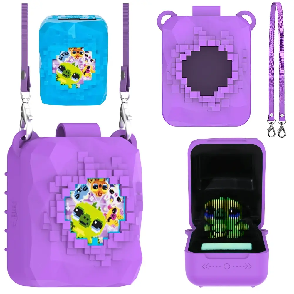 Silicone Case for Bitzee Magicals Interactive Toy Digital Pet Washable Protective Skin Sleeve with Lanyard Shockproof