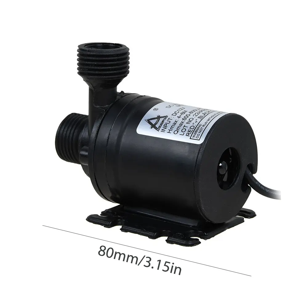 DC 12V Submersible Pump 18W High Pressure Water Pump Garden High Pressure Pump 800L/H IP68 Waterproof High Performance Lift 5M