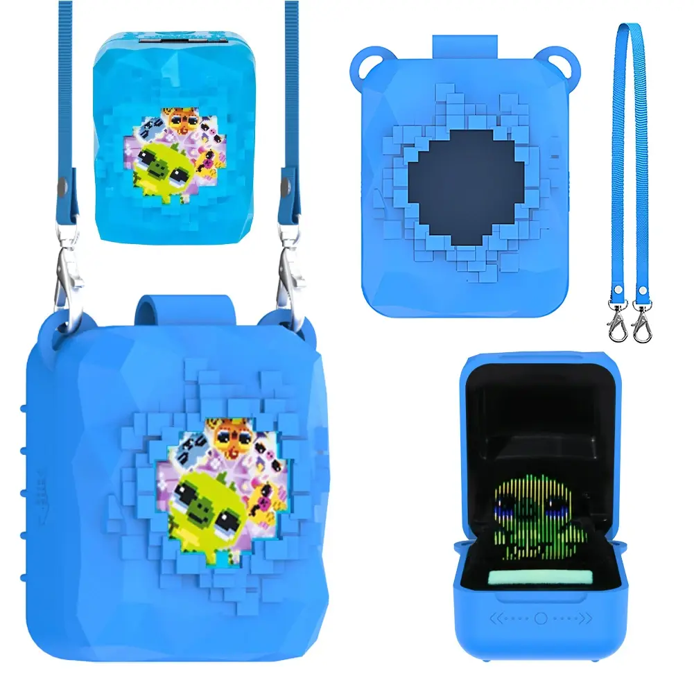 Silicone Case for Bitzee Magicals Interactive Toy Digital Pet Washable Protective Skin Sleeve with Lanyard Shockproof