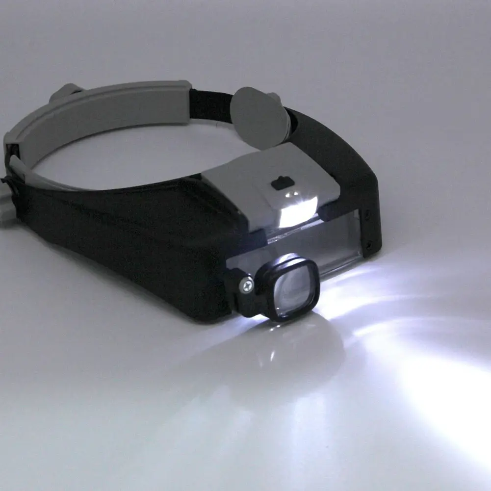 Head Mount Magnifier Glasses 1.5X 1.5X 6X 8X Loupe Helmet Magnifying Glass Multifunctional Wearable Magnifier for Reading Repair