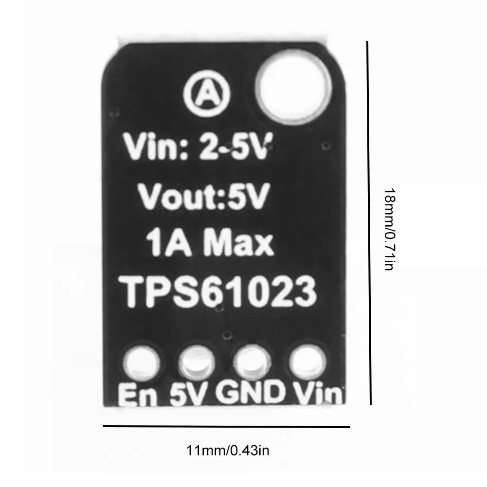 TPS61023 Mini Boost Module 5V 1A Boost Regulator Voltage Regulator Boost Module  Automatic PFM Operation Mode From 2-5VDC To 5V