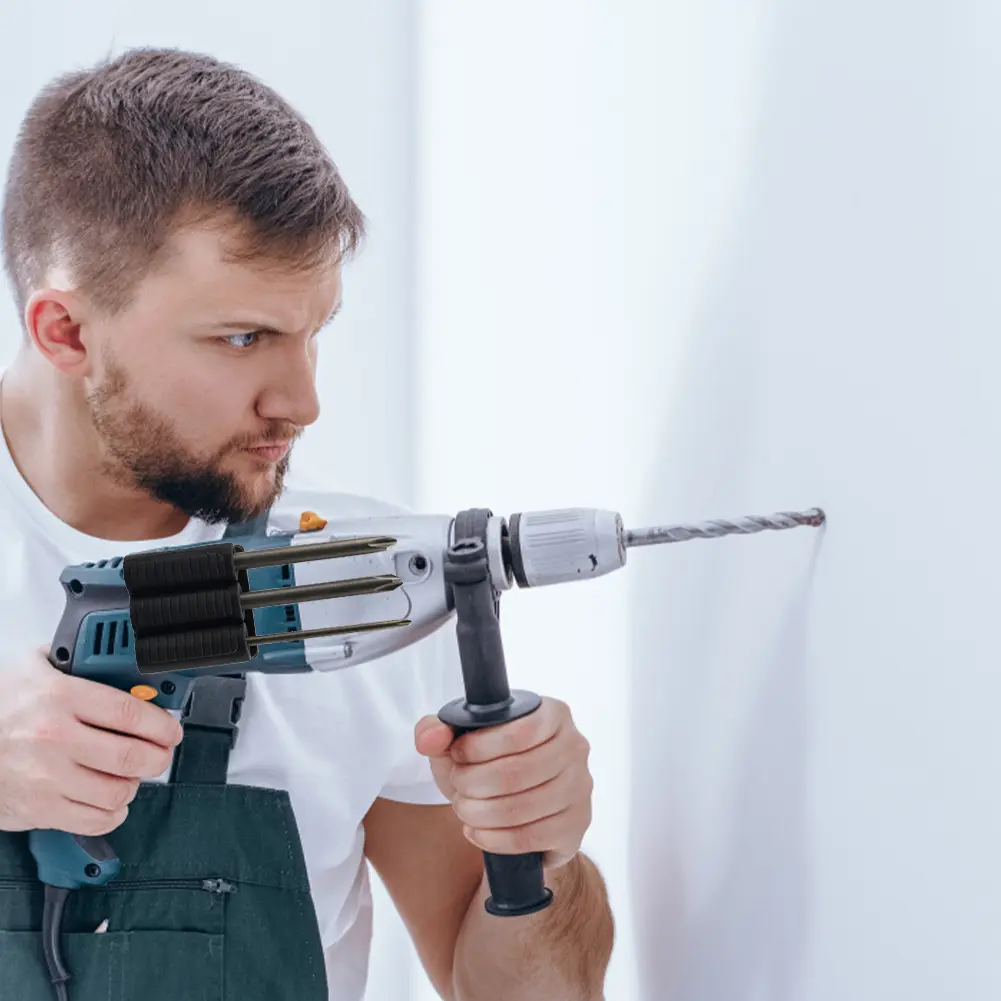 Bit Gripper High Strength Adhesive Drill Add-on Bits Holders Mount Attachment Driver Bits Side Holder of Power Drill Or Driver
