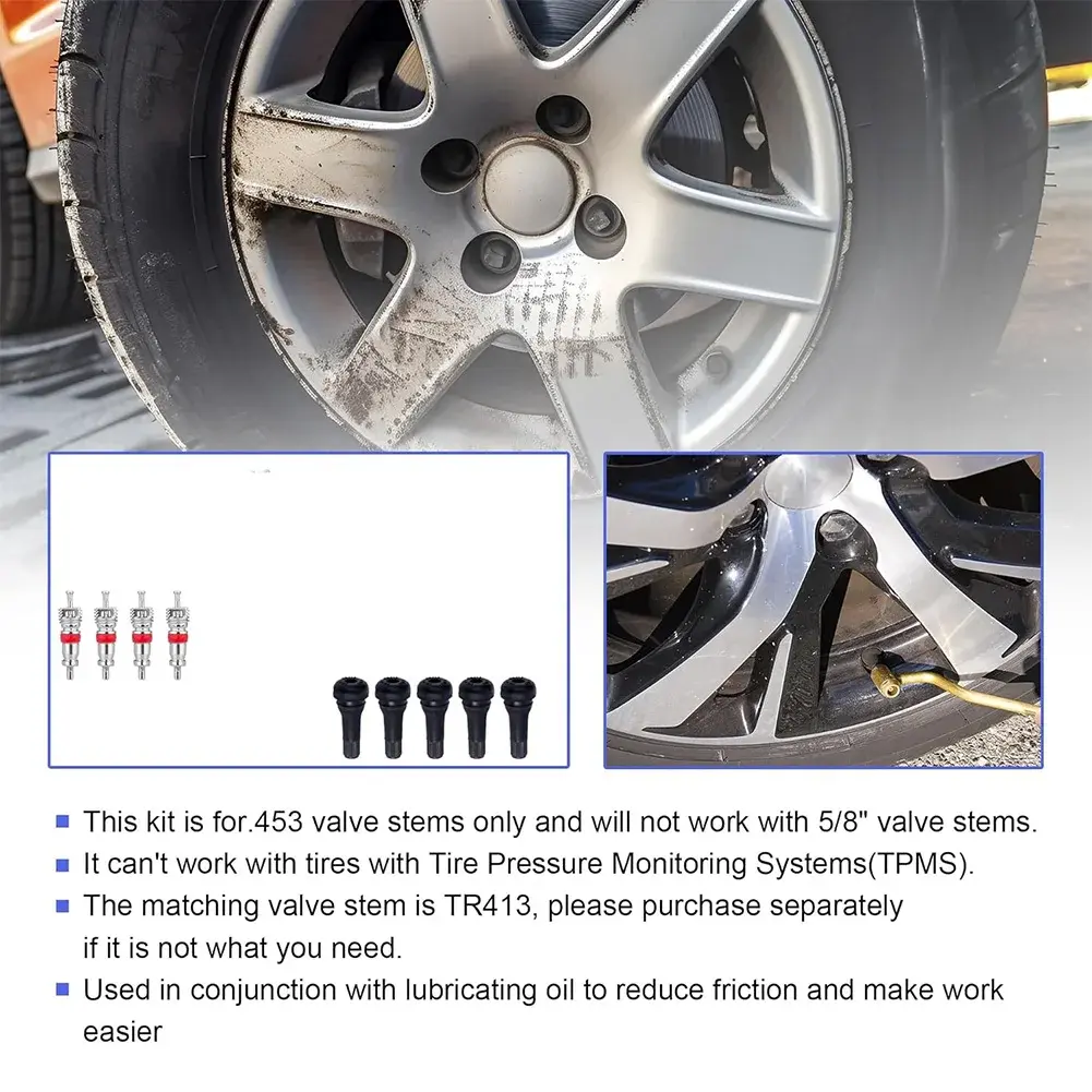 Quick Change Tire Valve Tool Kit Tire Valve Stem Core Quickly Replacement Tool Kit for Replacing Leaking Valves in Cars ATVs
