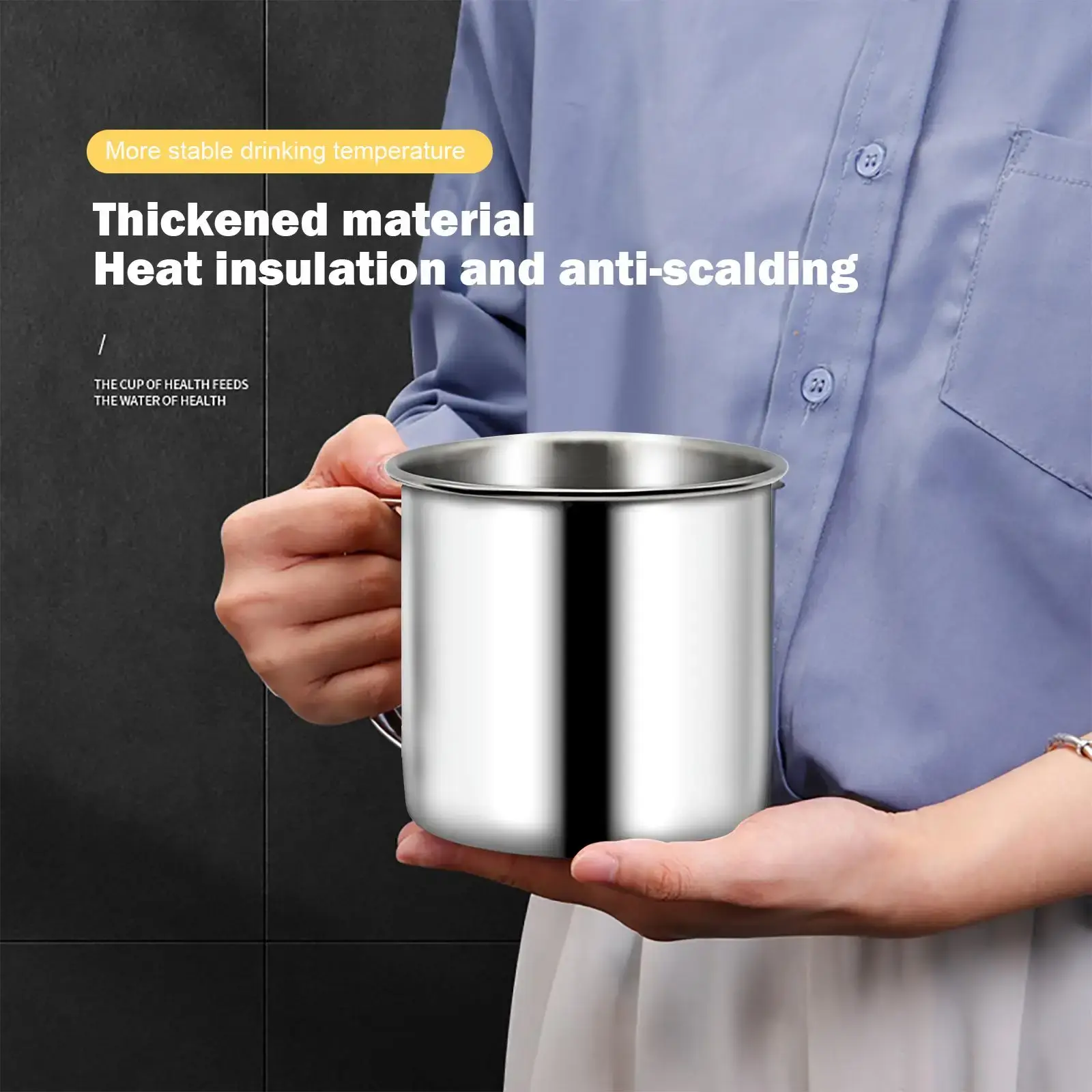 1-3Pcs Tea Mug Cup Stainless Steel Coffee Cup with Handle 200ML Childrens Water Cup Useful For Outdoor Camping Hiking Picnic
