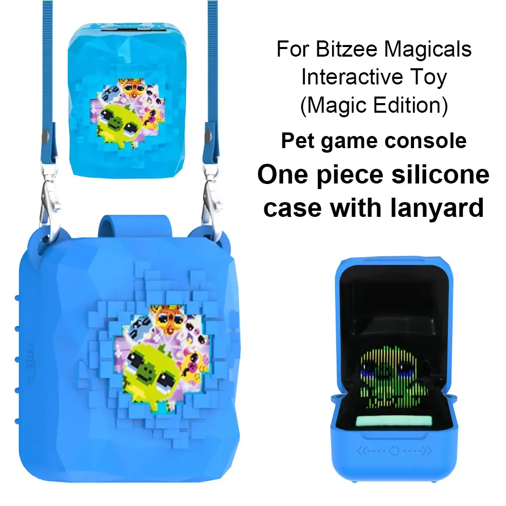 Silicone Case for Bitzee Magicals Interactive Toy Digital Pet Washable Protective Skin Sleeve with Lanyard Shockproof