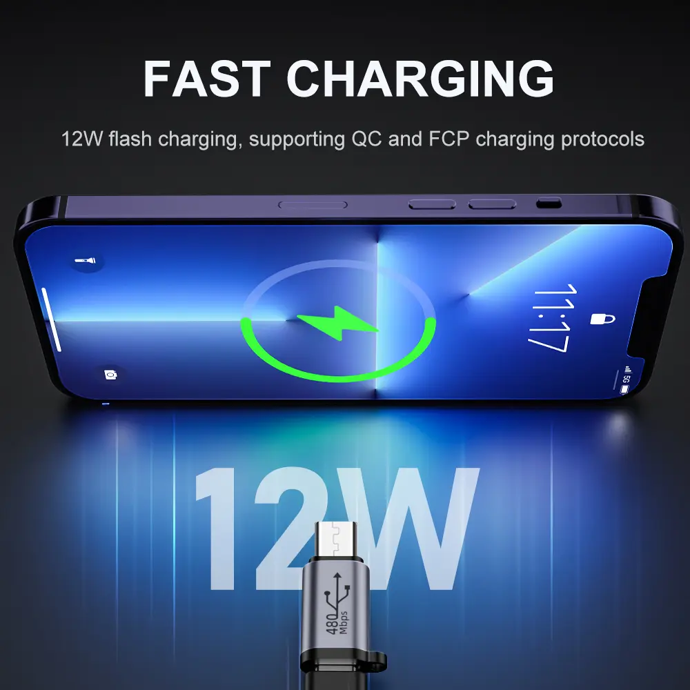 Type C Female to Micro USB/TypeC Female to Mini USB/Micro USB Female to Type C/Micro USB Female to Mini USB Connector Adapter